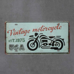 Metalinė dekoratyvinė plok&scaron;tė VINTAGE MOTOCIKLAS