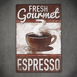 Dekoratyvinė metalinė lentelė FRESH ESPRESSO