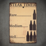 Dekoratyvinė metalinė plok&scaron;telė STEAK TIMER 1