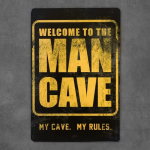 Metalinė dekoratyvinė plok&scaron;tė MAN CAVE BLACK