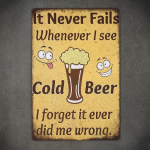 Dekoratyvinė metalinė lentelė COLD BEER 3