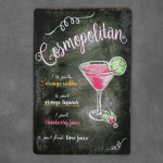 Metalinė dekoratyvinė plok&scaron;tė COSMOPOLITAN RECEPTAS
