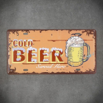 Dekoratyvinė metalinė lentelė COLD BEER 1