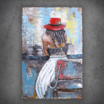3D metalo atvaizdas LOFT RED CAPSULE 1; 80x120 cm