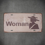 Dekoratyvinė metalinė lentelė WOMAN 1