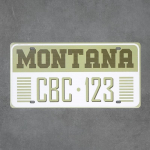 Metalinis valstybinis numeris i&scaron; JAV MONTANA 2