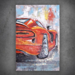3D metalinis vaizdas LOFT AUTO SPORTS 80x120 cm