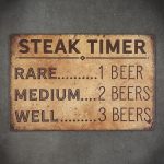 Dekoratyvinė metalinė plok&scaron;telė STEAK TIMER 2