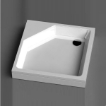 Akmens masės du&scaron;o padėklas KD-90, 890x890 mm, baltas