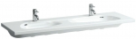 Dvigubas baldinis praustuvas PALOMBA 160 x 50 cm, su 2 angom mai&scaron;ytuvams, su perlaja, LCC, baltas