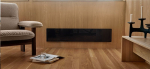 Stiklinis panelinis &scaron;ildytuvas Mill Glass su WIFI, 1000W, juodas