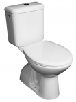 ZETA Unitazas su stačiu nubėgimu, vertikaliu nuotaku, su dvigubo nuleidimo sistema Dual Flush, vandens įvadas i&scaron; &scaron;ono