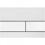 TECEsquare WC nuleidimo mygtukas stiklas/baltas, klavi&scaron;ai/balti