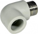 Lituojama alkūnė su i&scaron;oriniu sriegiu 20 mm x 3/4M