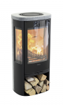Krosnelė CONTURA C856TG Style, juoda, su muilo akmens apdaila (998642, 203086)