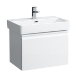 Spintelė praustuvui PRO S 550x390x370 mm su 1 stalč. ir vid. stalč., balta blizgi