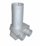 Metalinis oro padavimo - i&scaron;traukimo registras 2x75x125, H330mm  00008625