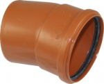 Lauko kanaliz. PVC alkūnė 110/15&deg;