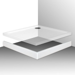 Priekinė panelė 900 du&scaron;o padėklui Flat Kvadro (su panelkitas M9500)