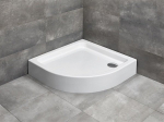 Akrilinis du&scaron;o padėklas Radaway Laros A compact 850x850x170, pusapvalis, baltas