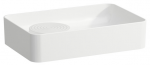 Laufen praustuvas - dubuo VAL 55x36 cm su sala, be skylės mai&scaron;ytuvui, Saphir Keramik, baltas