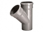 Kanalizacijos tri&scaron;akis PVC 50x50/45&deg;, pilkas (3021675)