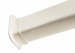 Tiesus kanalo užbaigimas prie sienos 60x45mm, baltas (pilna dėžė 10vnt.)
