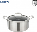 Katlas nerūdijančio plieno su keramikos danga 5L 24x12 cm HR-MRK-24, COOKING BY HEINNER