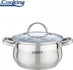 Katlas nerūdijančio plieno su teflono danga 4,7L 22x12,5 cm HR-MSF-047, COOKING BY HEINNER