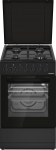 Kombinuota dujinė viryklė HFSC-S60LITGC-BK HEINNER