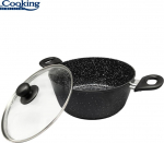 Puodas su dangčiu aliuminio su keramikos danga 3.8L 24x10 cm HR-NL-24S, COOKING BY HEINNER
