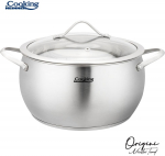Puodas nerūdijančio plieno su teflono danga 6L 24x13.5 cm HR-RW-T06, COOKING BY HEINNER