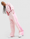 HOODRICH KELNĖS FIELD OVERSIZED WIDE LEG JOGGERS Rožinė