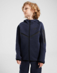 NIKE DŽEMPERIS UŽSEGAMAS Z  KAPTUREM NIKE TECH FLEECE Tamsiai mėlyna