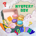 SQUISHY MYSTERY BOX, antistresinių minkomų žaislų Slapta dėžutė