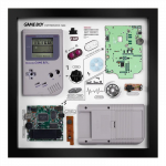 Nintendo Game Boy Original Console Display Photo Frame. Konsolės schema rėmelyje