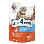 CLUB 4 PAWS Premium konservai suaugusioms katėms su la&scaron;i&scaron;a 100g x 24 vnt