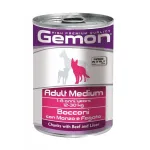 Gemon konservai su jautiena ir kepenėlėmis vidut. veislių &scaron;unims 6x415g