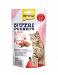 GimCat Nutri Pockets skanėstai katėms su jautiena ir salyklu 3x60g