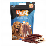 Uniq Pets Antiena įvyniota su žalios odos lazdelėmis 250g