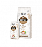 Brit Fresh Fit&Slim sausas maistas &scaron;unims su kalakutiena ir žirniais 2.5 kg
