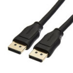 Amazon Basics DisplayPort 1.4 kabelis, didelės spartos 32.4 Gbps, 8K@60Hz, 4K@120Hz, 3D Dynamic HDR, 1,8 m, juodas.