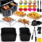 &bdquo;Tefal Dual Easy Fry XXL EY942B&ldquo; 11 l (6,5 l / 4,5 l) oro gruzdintuvės priedai