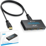 &bdquo;eSynic 4K@30Hz&ldquo; profesionalus HDMI skirstytuvas, 1 įvestis, 3 i&scaron;vestys, metalinis korpusas