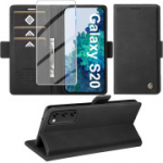 Premium dėklas, skirtas Samsung Galaxy S20 su kortelės kėdės funkcija, 6,2 colio (juodas)