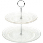 Stiklinis torto stovas Dekohelden dviejų pakopų, 25 cm