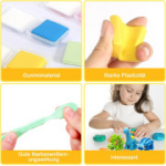 7 trintukų rinkinys, 4 x 3,5 cm, pie&scaron;ti ir minkyti (mėlyna, 2x raudona, žalia, 2x balta, rožinė)