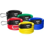 Pasiprie&scaron;inimo juostų pratimų rinkinys &ndash; &bdquo;Power Tube&ldquo; rinkinys, 5&ndash;30 kg, 5 juostos, REBEL ACTIVE