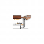 Profilis PVC Myck, 32 mm | mahon, 1 m