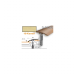 Profilis PVC Myck, 42 mm | klevas1, 2 m